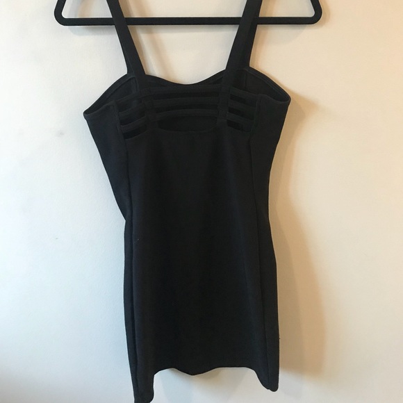 Black tank top dress with strappy back - Picture 3 of 3